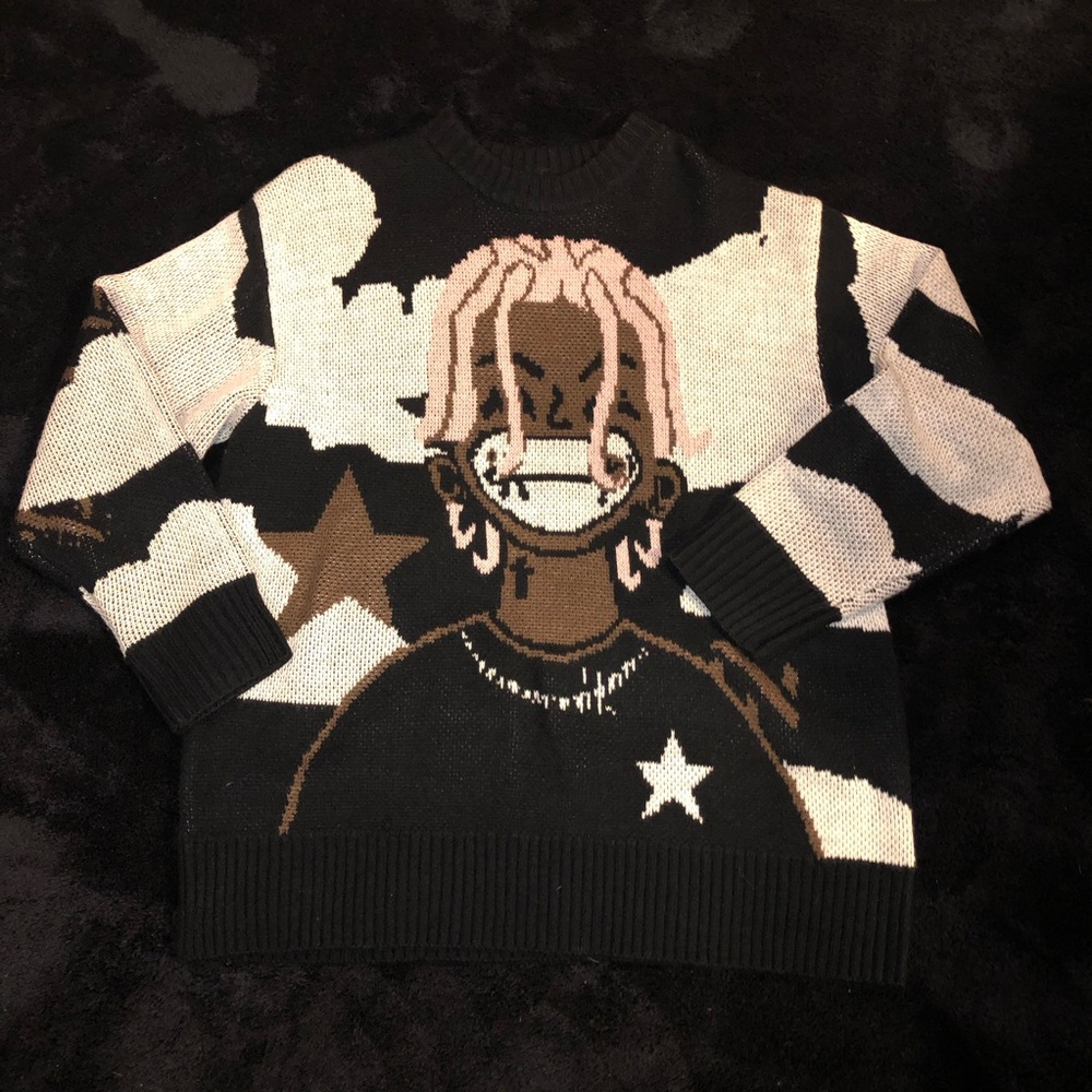 ZSM LATAHUO Unisex Sweater Anime Rapper Harajuku Hip Hop lil uzi